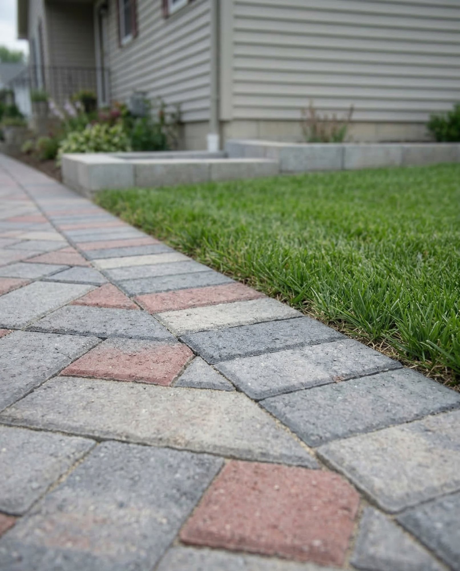 Brick paver walkway