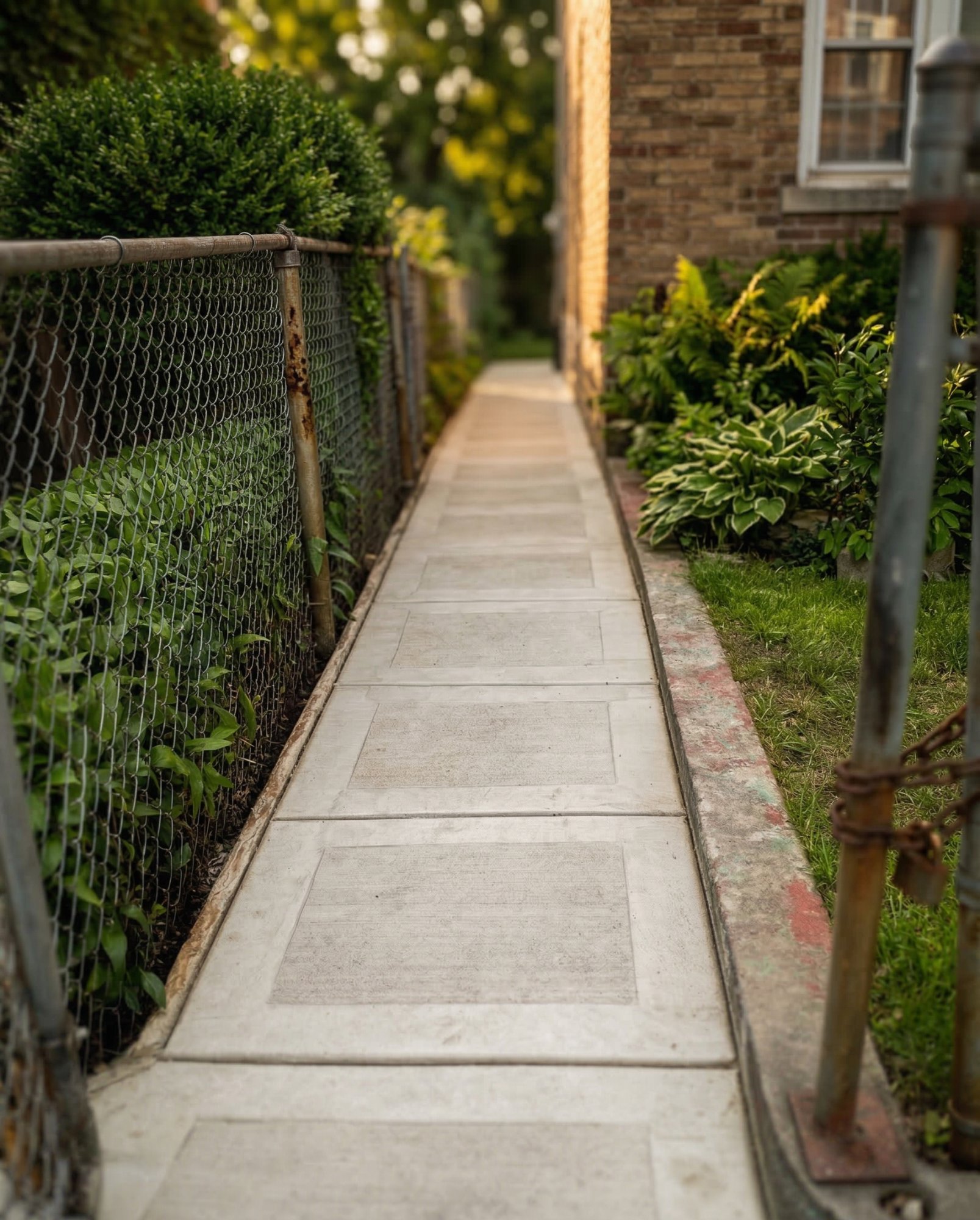 Concrete sidewalk